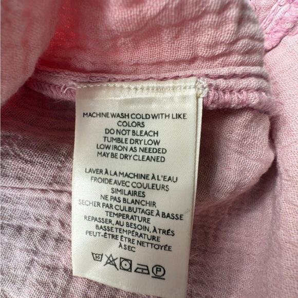 $88 Free People Women's Pink Short-Sleeve Dream Days Blouse Top Size S - Picture 5 of 8